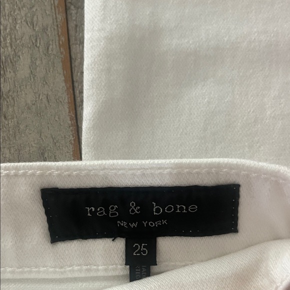 rag & bone Women's Maya  High Rise Ankle Straight Jeans in Crisp White - Picture 6 of 10